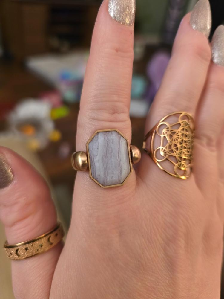 Rose Gold AlaDune™ Ring Band - Customer Photo From Brittany Lang