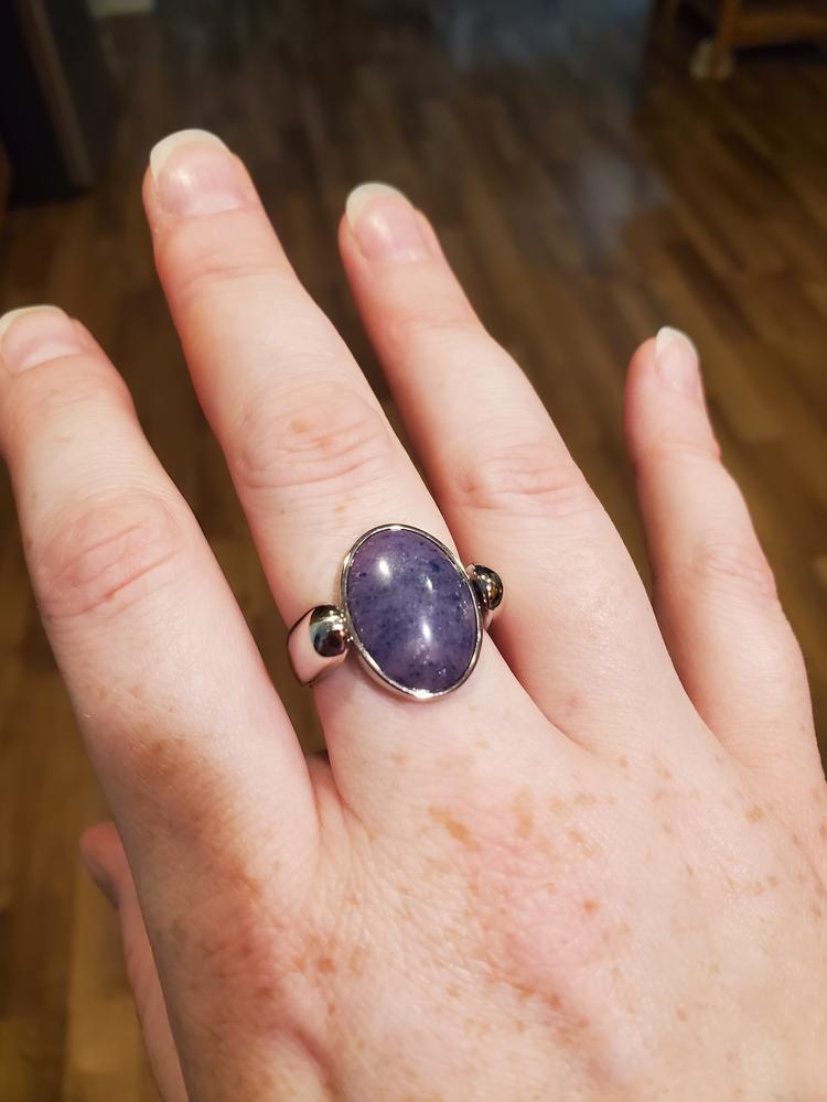 Purple Jade Oval Crystal Element - Customer Photo From Elizabeth R.