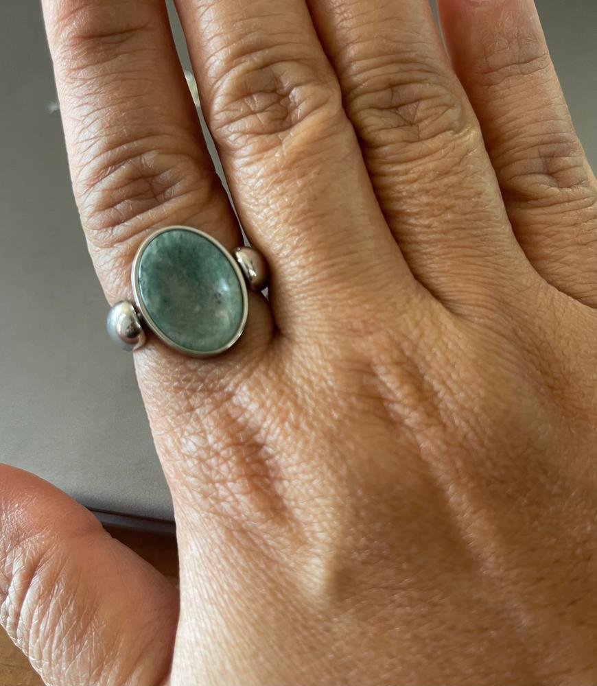 Amazonite Worry Stone Element - Customer Photo From Carolyn Bowers