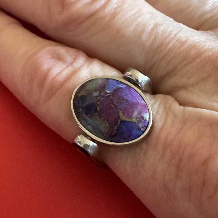 "Sea Under Purple Skies" Mosaic Stone Element - Customer Photo From Laura R.