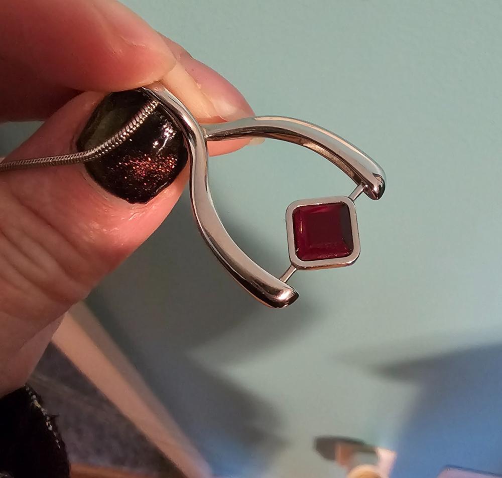 Birthstone CrossBar Element - Customer Photo From Amber Yermalovich