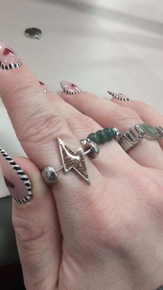 Glitter Lightning Bolt Element - Customer Photo From Amber Justice