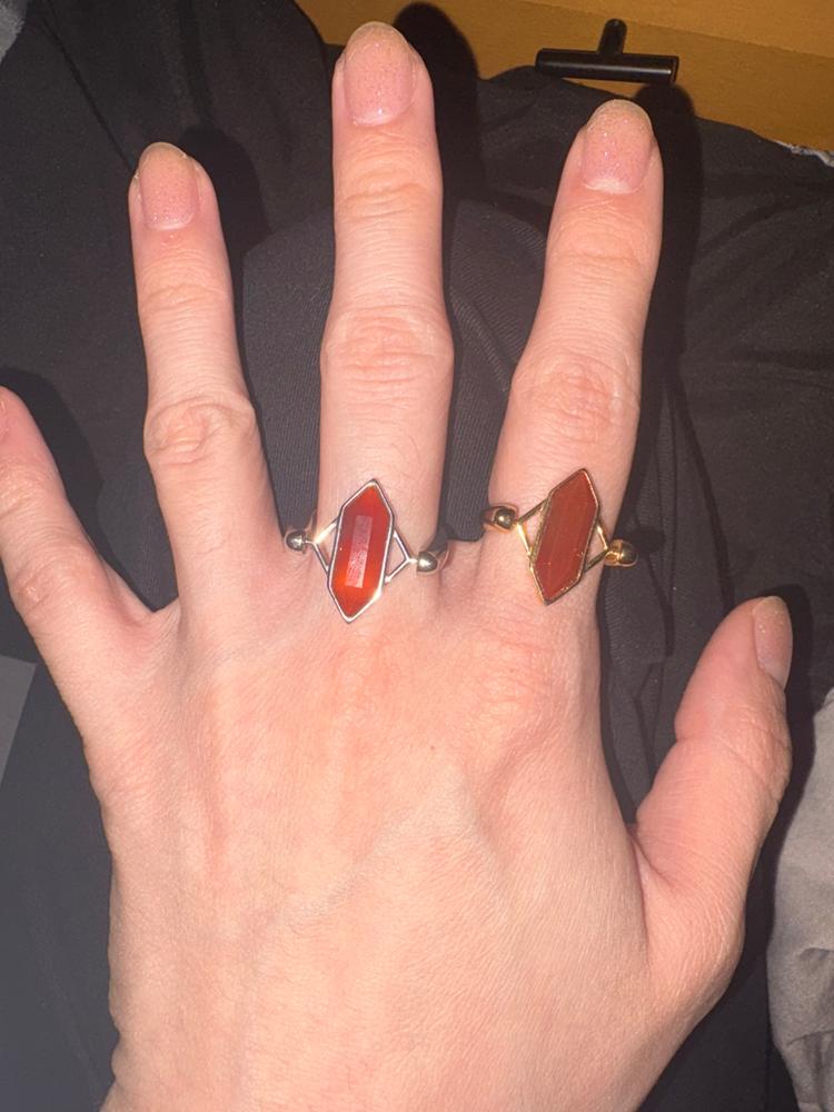 Carnelian TwinPoint™ Crystal Element - Customer Photo From Wayne Flores