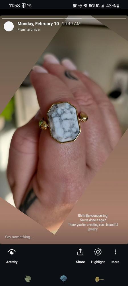 Howlite Octangle™ Crystal Element - Customer Photo From Bre Hale