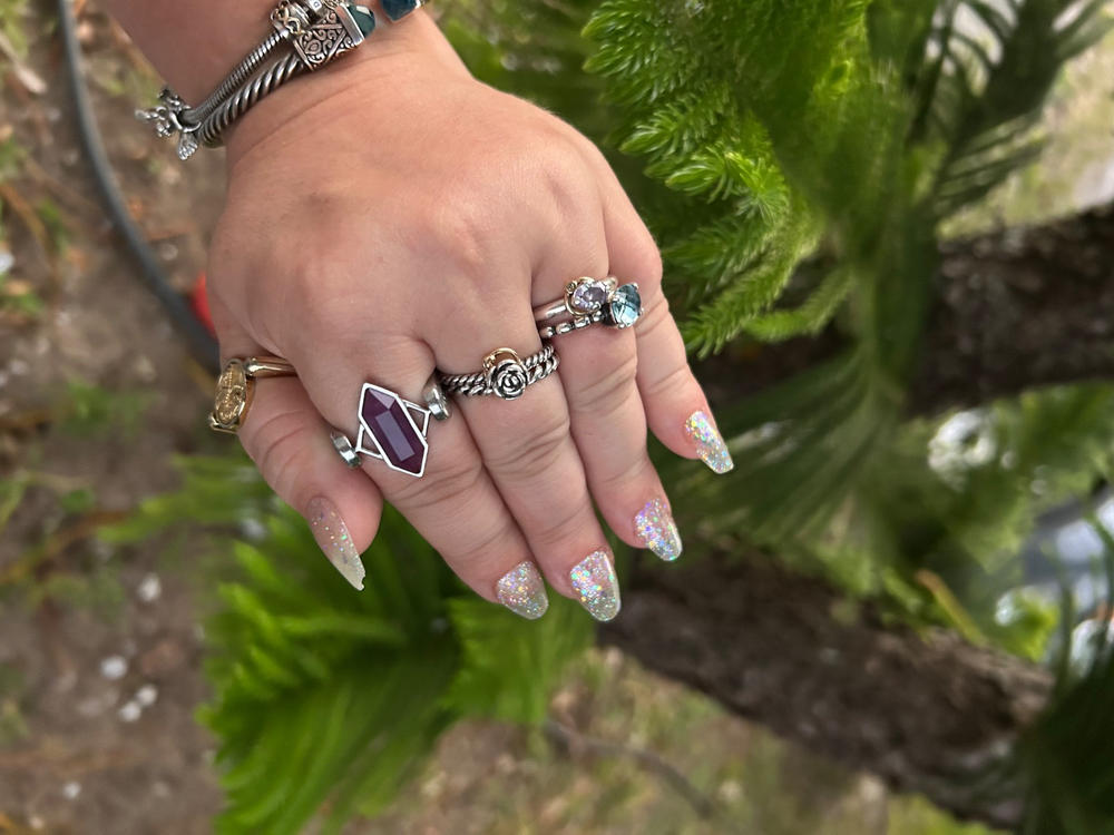 Amethyst TwinPoint™ Crystal Element - Customer Photo From Teri Hutchins