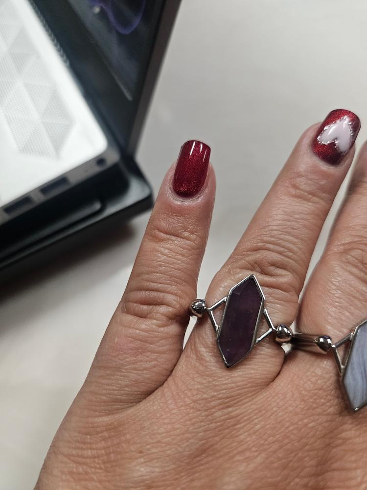 Amethyst TwinPoint™ Crystal Element - Customer Photo From Kaliopi
