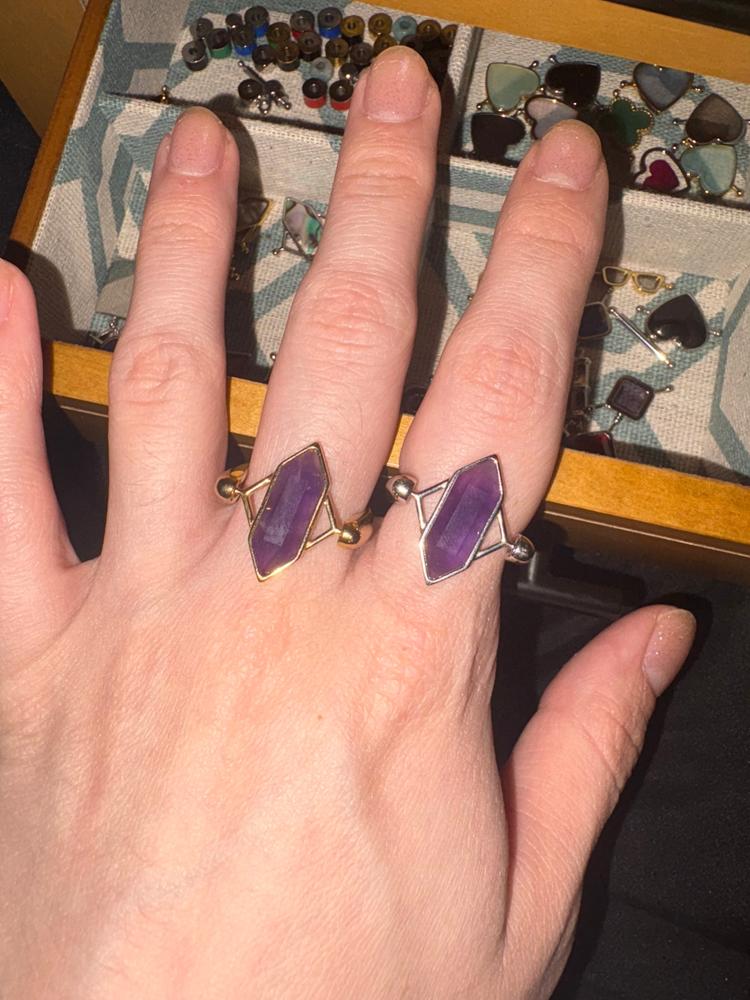 Amethyst TwinPoint™ Crystal Element - Customer Photo From Wayne Flores