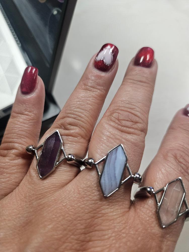 Blue Lace Agate TwinPoint™ Crystal Element - Customer Photo From Kaliopi
