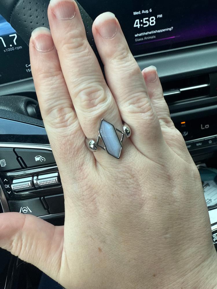 Blue Lace Agate TwinPoint™ Crystal Element - Customer Photo From Faith