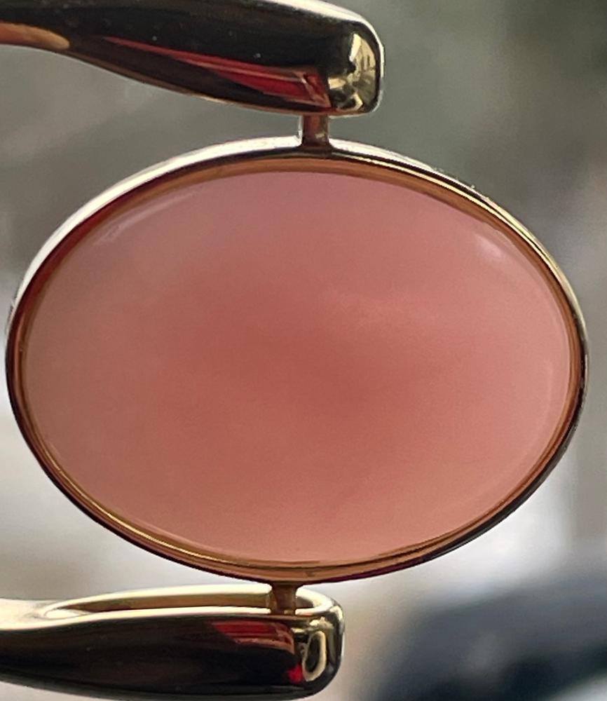 Pink Opal Oval Crystal Element - Customer Photo From Diane