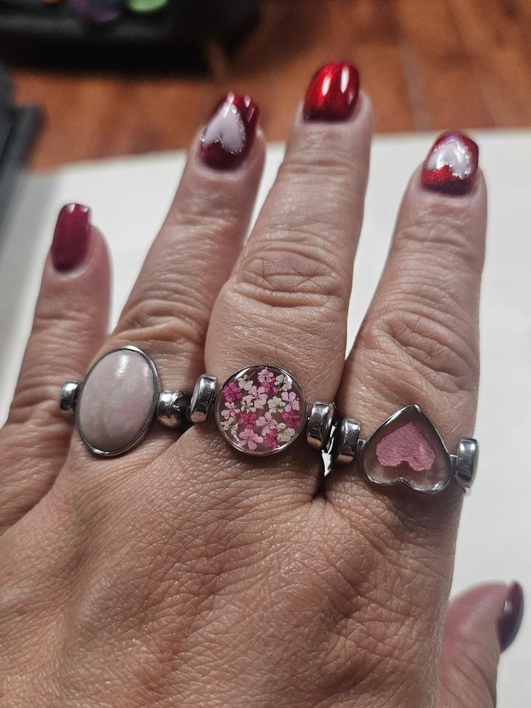 Pink Opal Oval Crystal Element - Customer Photo From Kaliopi