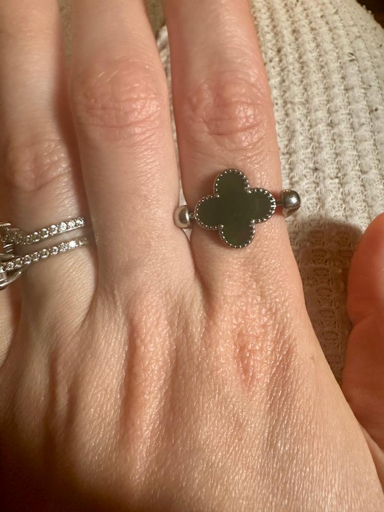 African Jade Quatrefoil Crystal Element - Customer Photo From Samantha 