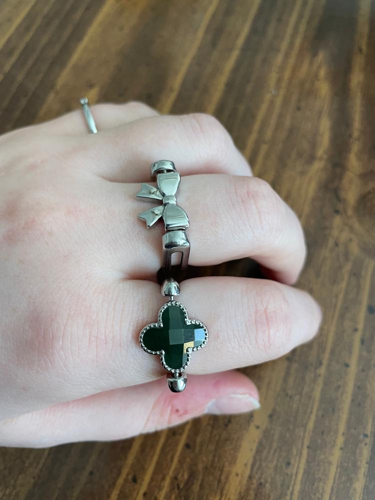 African Jade Quatrefoil Crystal Element - Customer Photo From Hannah