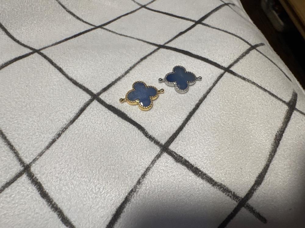 Blue Aventurine Quatrefoil Crystal Element - Customer Photo From Alexandra Hollencamp