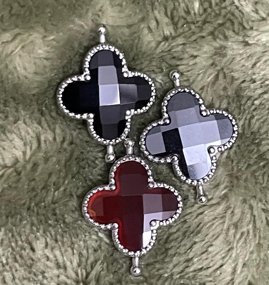 Hematite Quatrefoil Crystal Element - Customer Photo From Diane