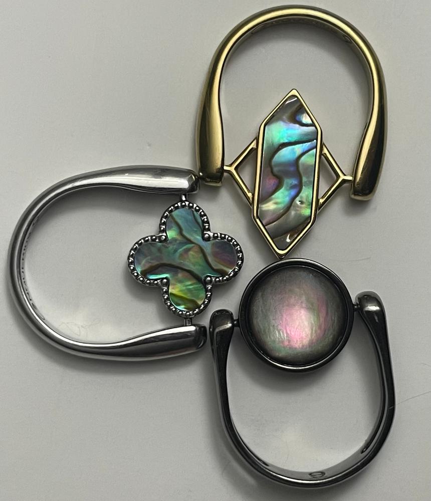 Abalone Shell Quatrefoil Crystal Element - Customer Photo From Diane