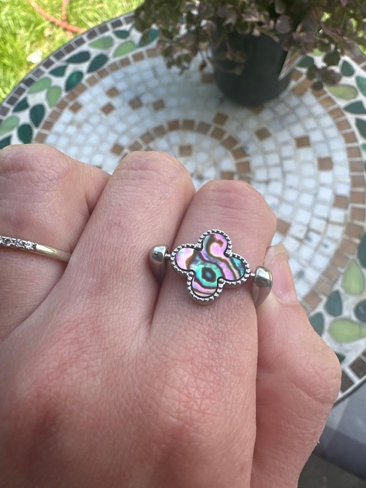 Abalone Shell Quatrefoil Crystal Element - Customer Photo From Samantha Sokolowski
