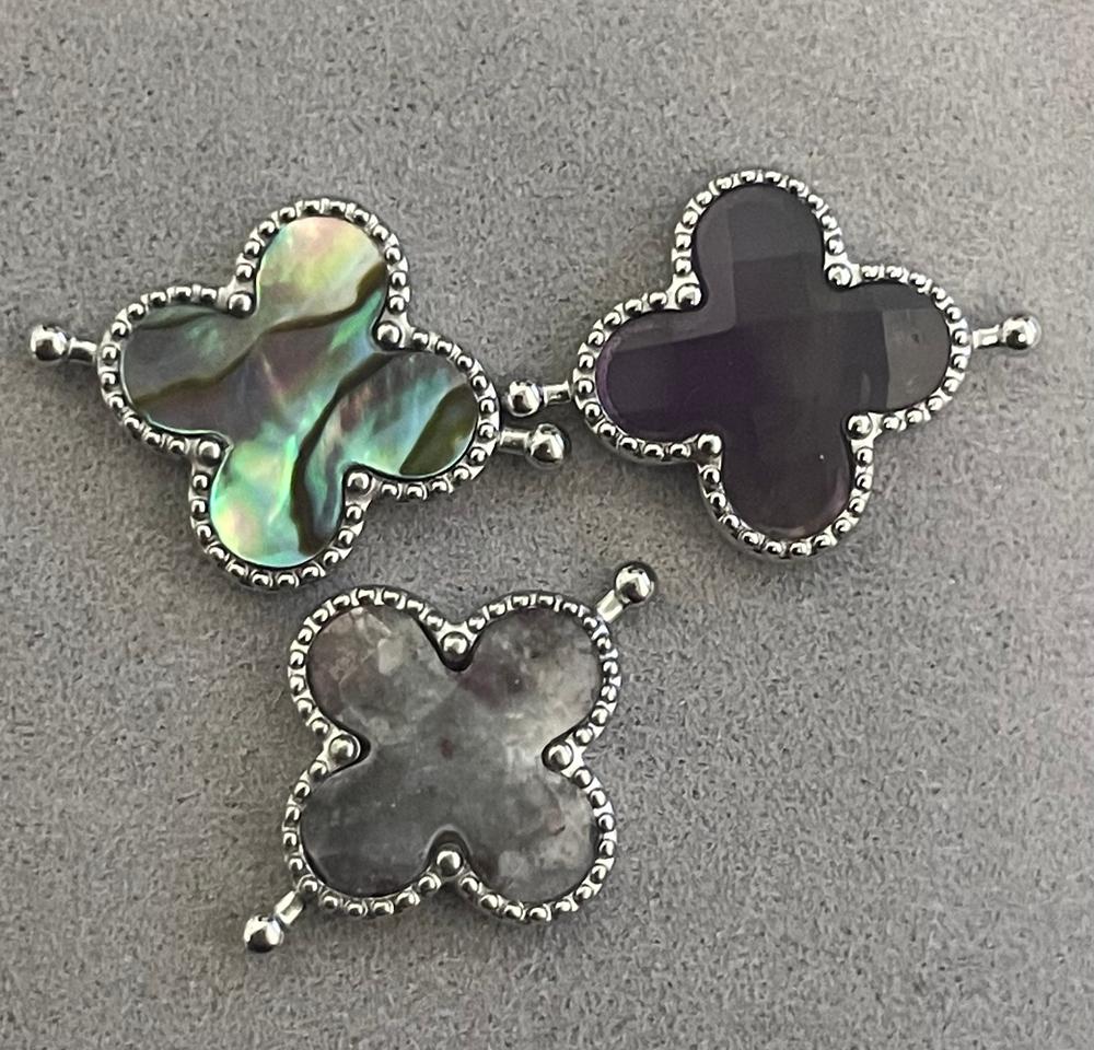 Abalone Shell Quatrefoil Crystal Element - Customer Photo From Diane