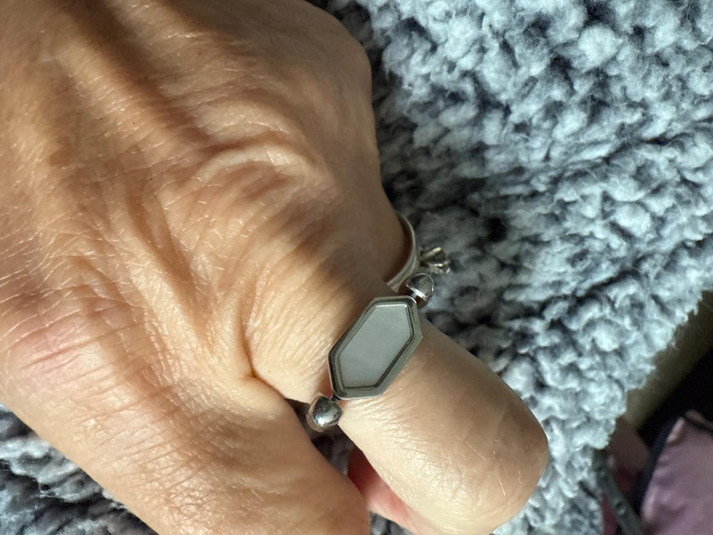 Mother of Pearl HexBar Crystal Element - Customer Photo From kim White