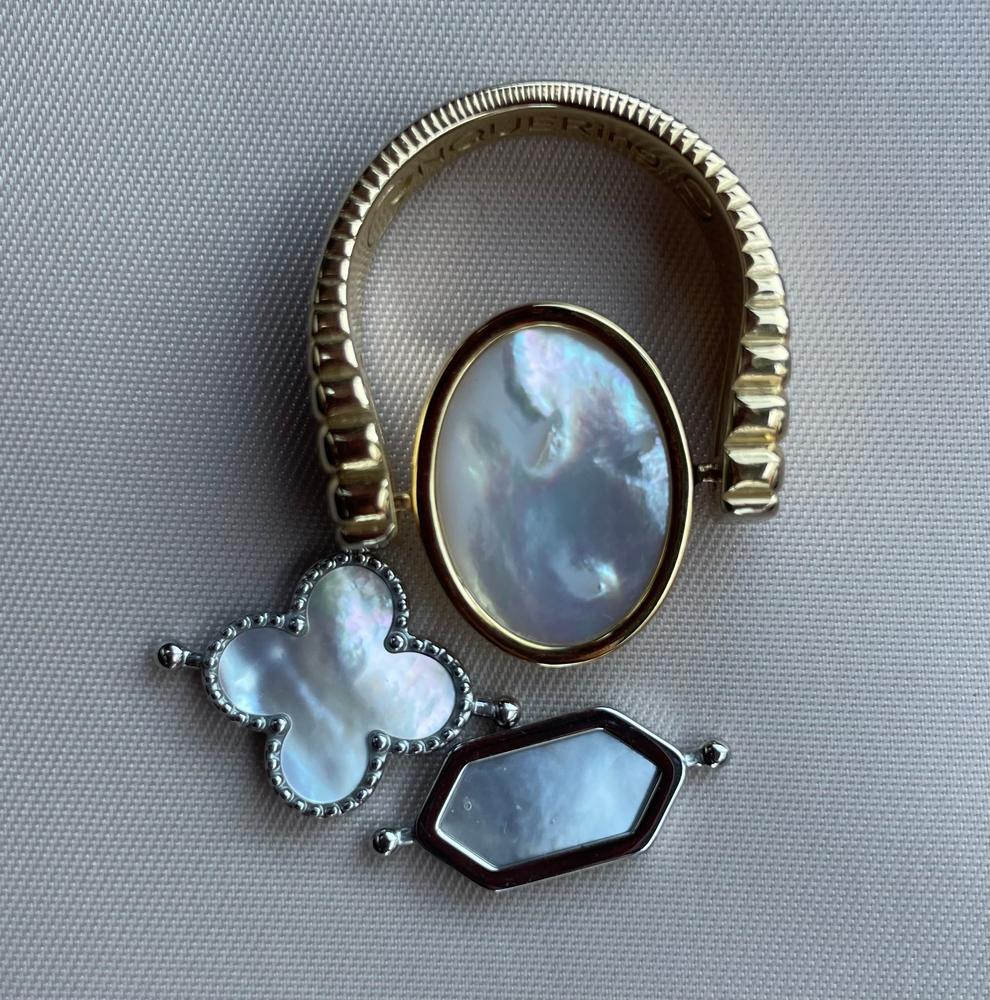 Mother of Pearl Oval Crystal Element - Customer Photo From Diane