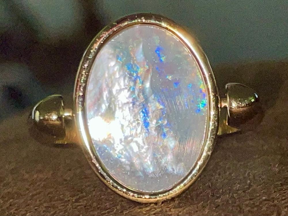 Mother of Pearl Oval Crystal Element - Customer Photo From Debbie K