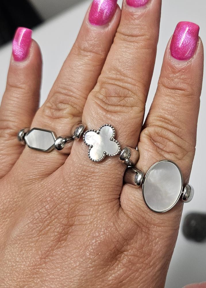 Mother of Pearl Oval Crystal Element - Customer Photo From Kaliopi