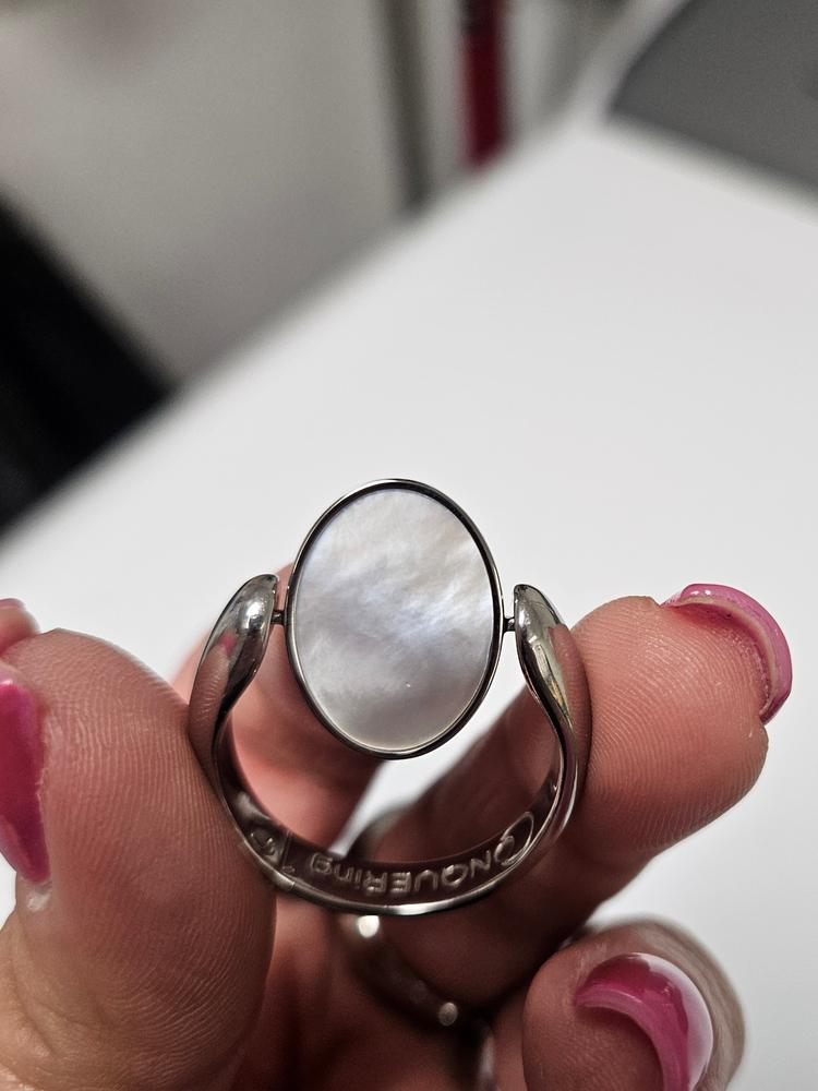 Mother of Pearl Oval Crystal Element - Customer Photo From Kaliopi