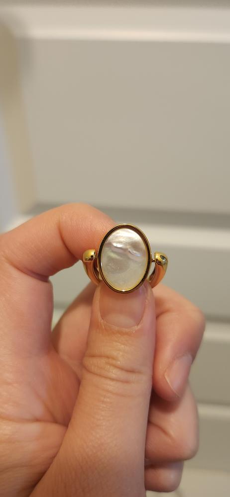 Mother of Pearl Oval Crystal Element - Customer Photo From Sicily Saputo