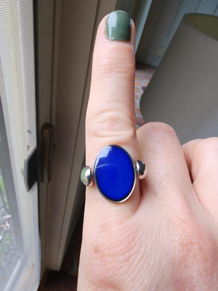 Mood Color-Changing Oval Fidget Ring - Customer Photo From Jayne