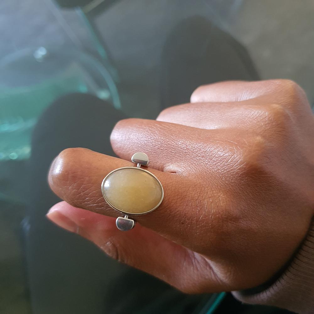 Yellow Aventurine Oval Crystal Element - Customer Photo From Elle