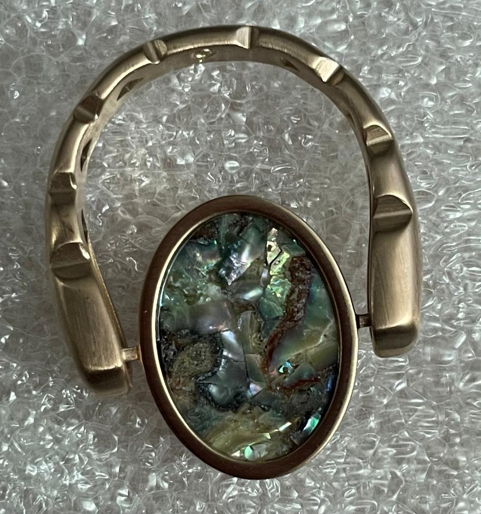 Rose Gold "Mona Lisa" Mosaic Stone Oval Element - Customer Photo From Diane