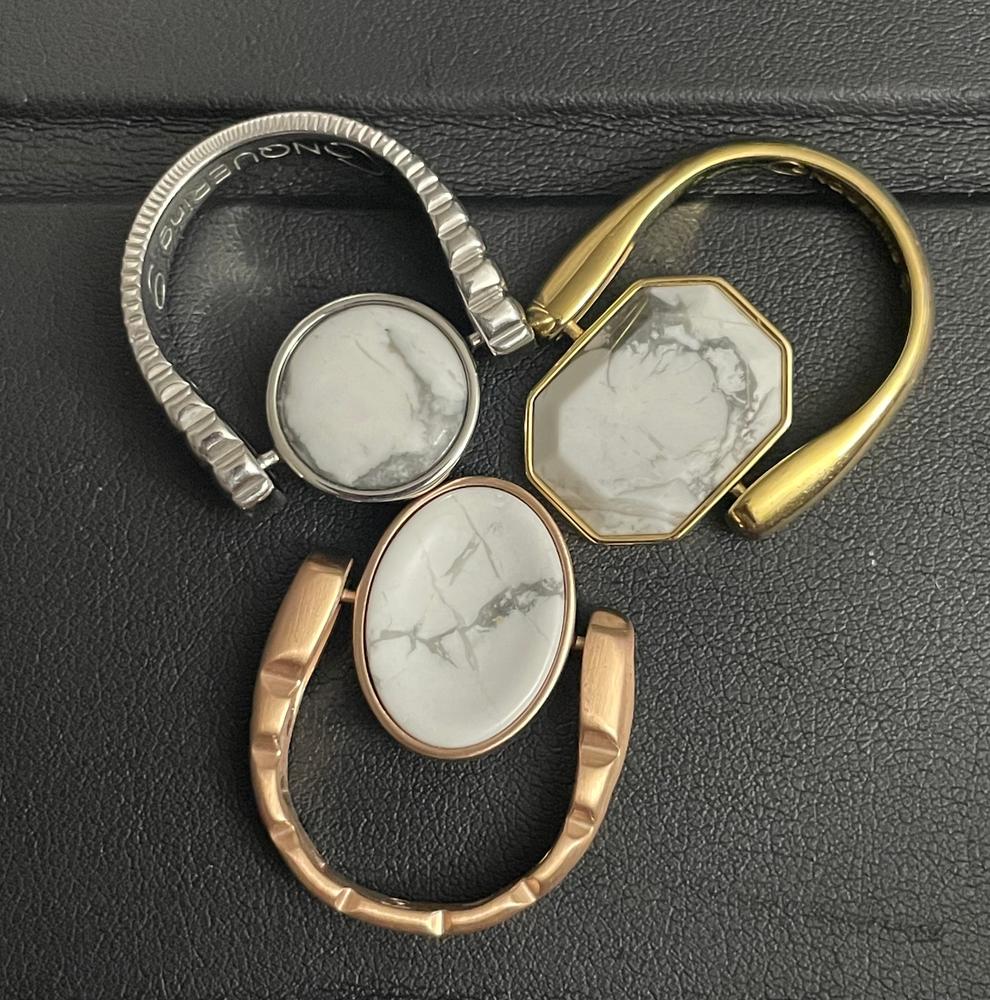Rose Gold Howlite Worry Stone Element - Customer Photo From Diane