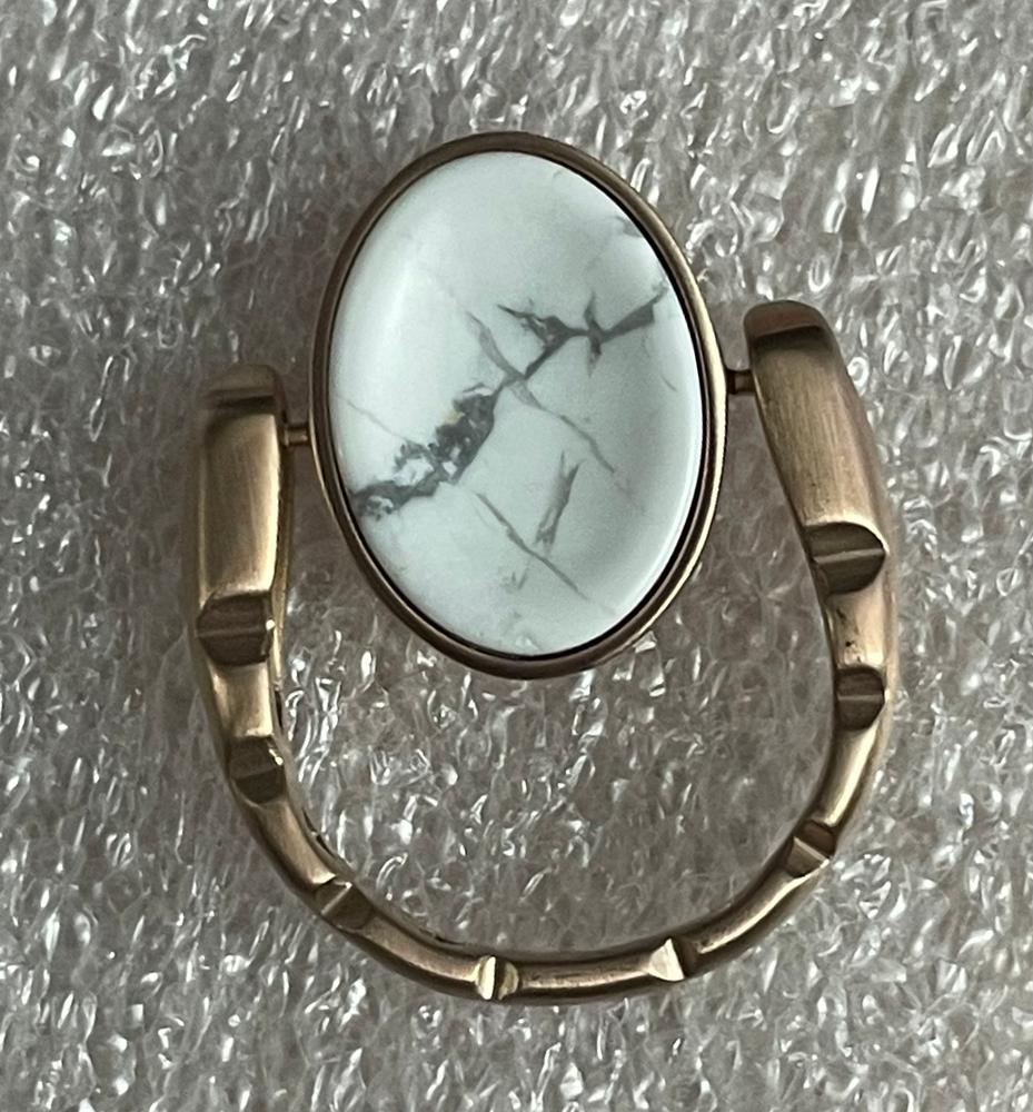 Rose Gold Howlite Worry Stone Element - Customer Photo From Diane