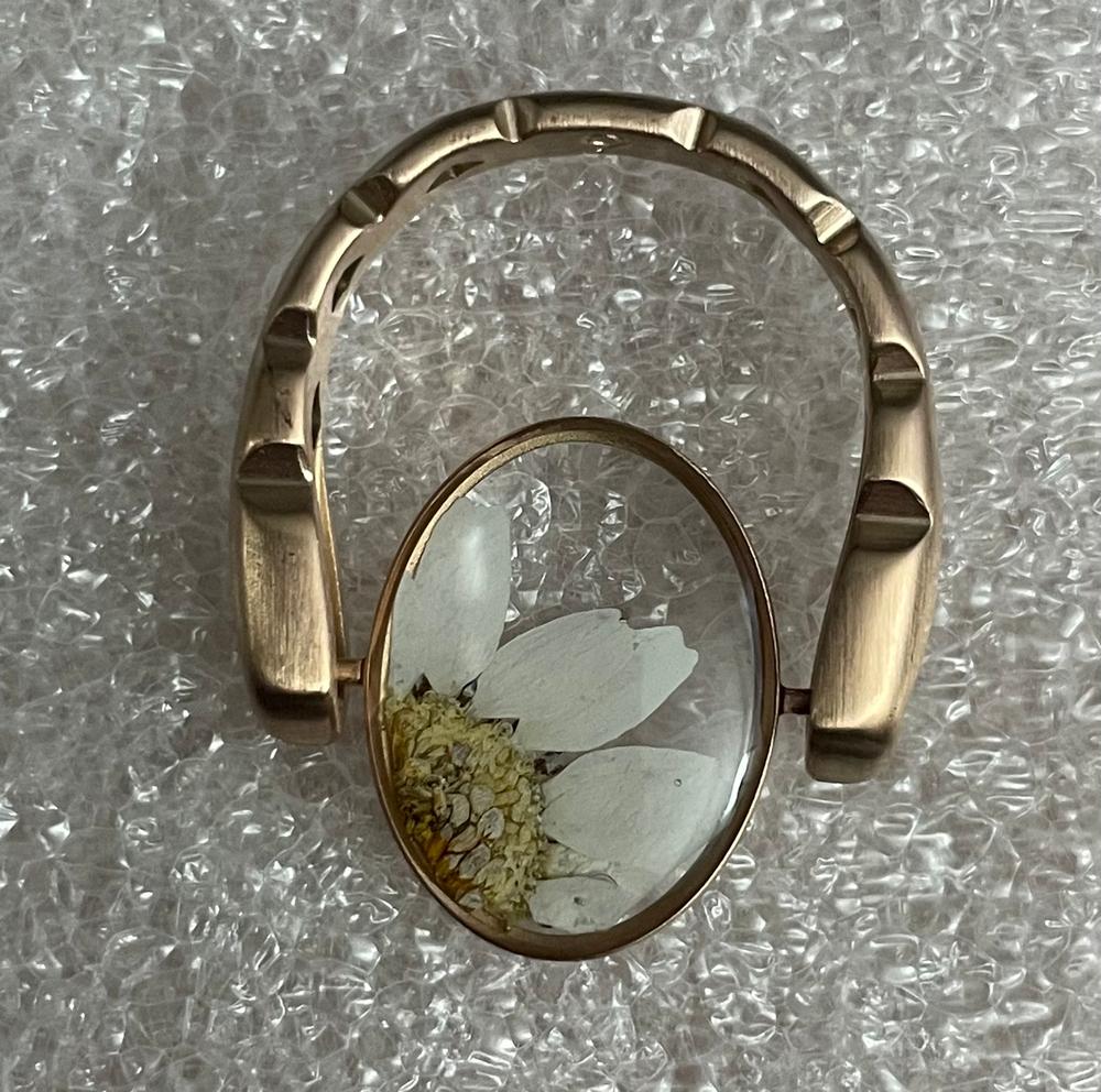 Rose Gold Daisy Vessel Oval Element – FoundKept Collab - Customer Photo From Diane