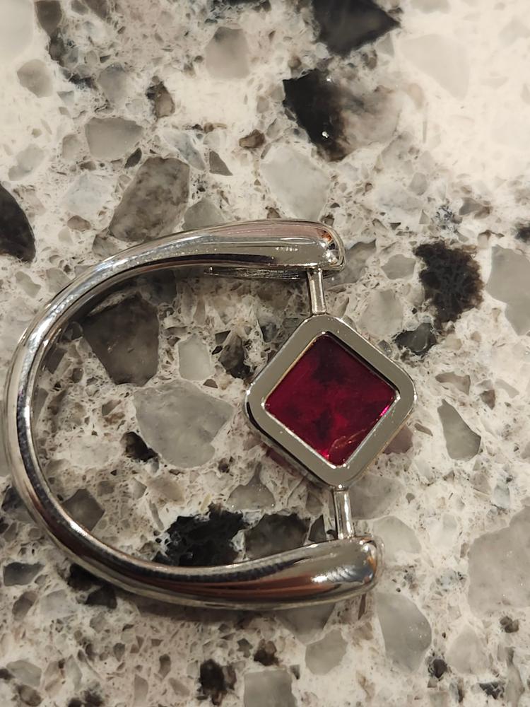 Silver Willow Birthstone CrossBar Fidget Ring - Customer Photo From Diana Cooper
