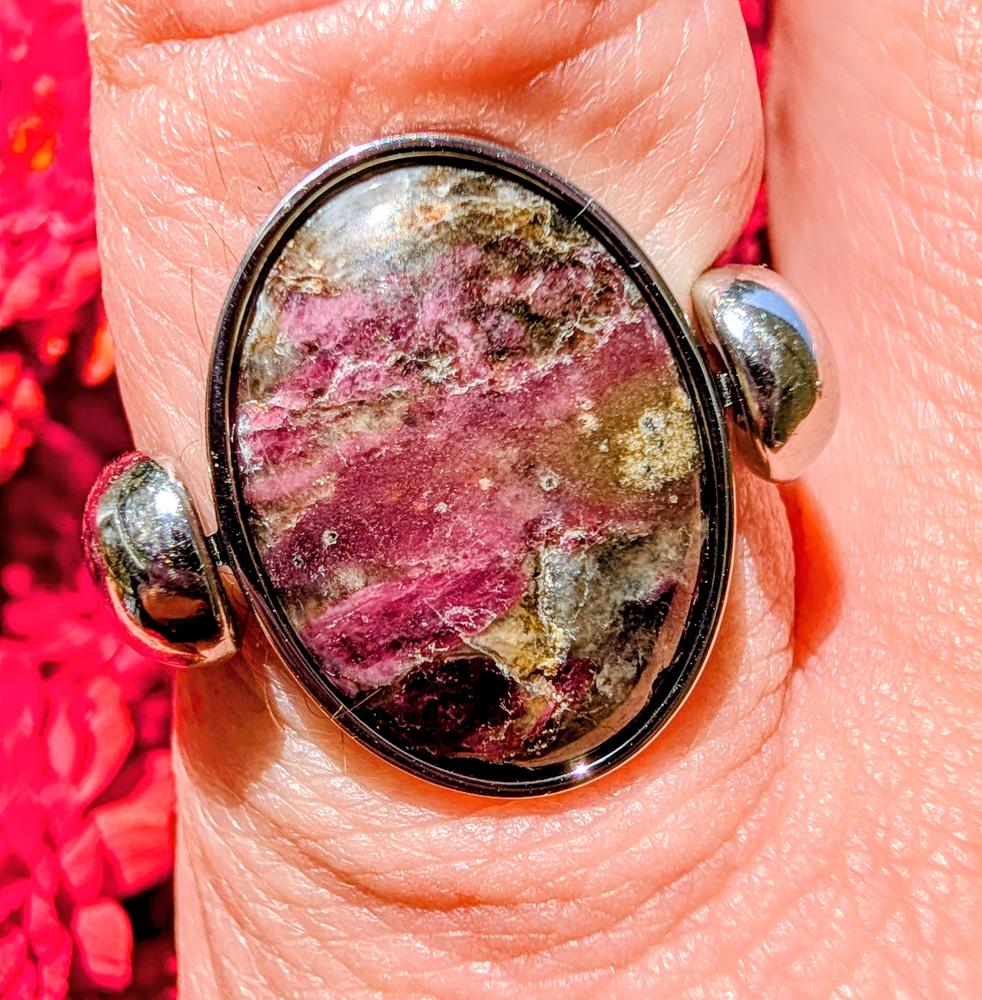 Natural Pink Tourmaline Oval Element - Customer Photo From Mary