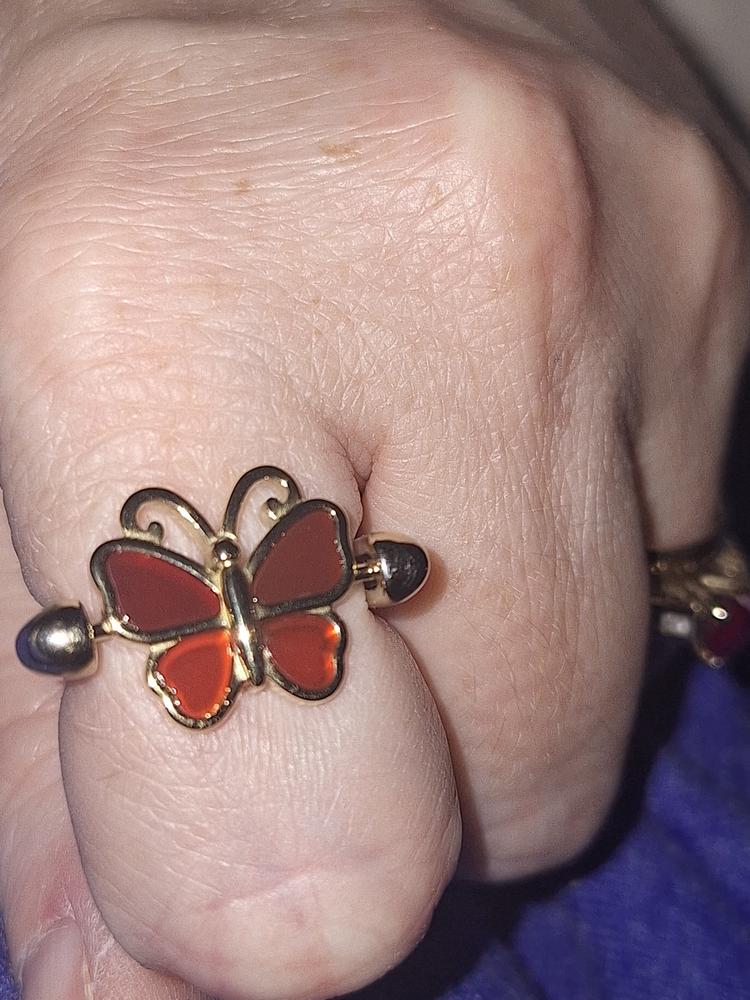 Crystal Butterfly - Carnelian - Customer Photo From Brandy