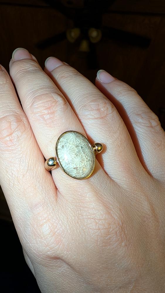 Fossil Coral Oval - Customer Photo From Jessica
