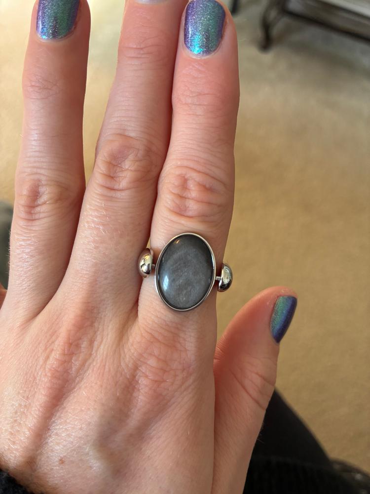 Hypersthene Oval Crystal Element - Customer Photo From Dina