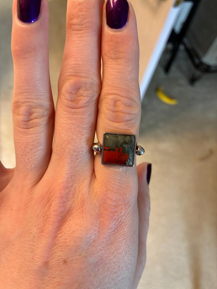 Bloodstone Cushion Crystal Element - Customer Photo From Dina