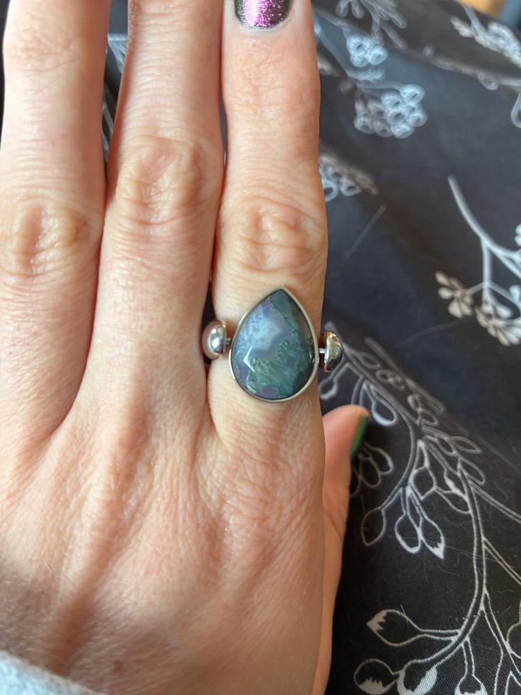 Moss Agate AquaPoint™ Crystal Element - Customer Photo From Dina