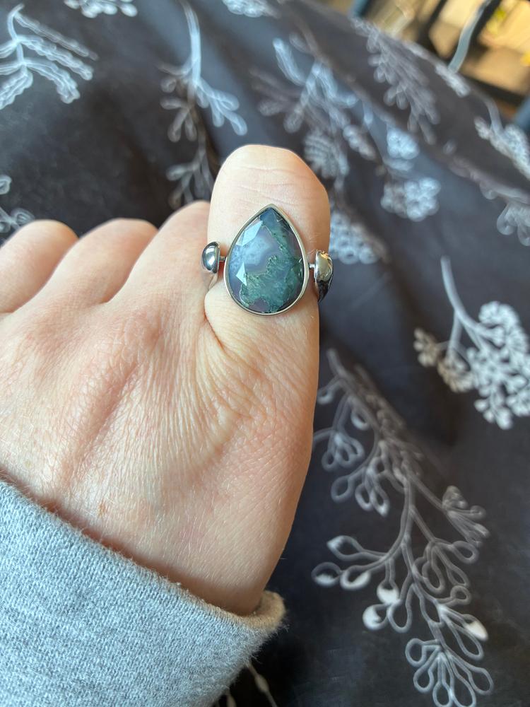 Moss Agate AquaPoint™ Crystal Element - Customer Photo From Dina