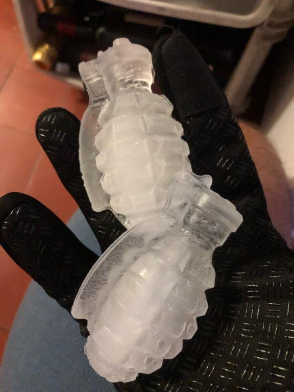 3D Grenade Ice Mold - Customer Photo From L***e