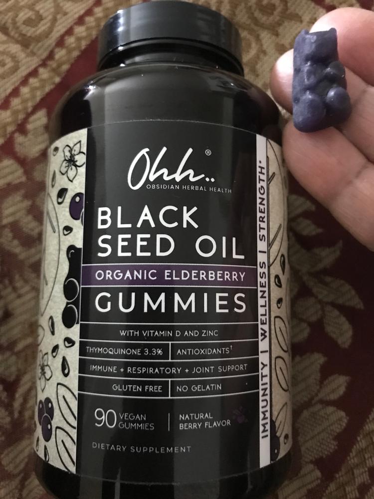 Organic Black Seed Oil and Elderberry Gummies - Customer Photo From (Fatimah)