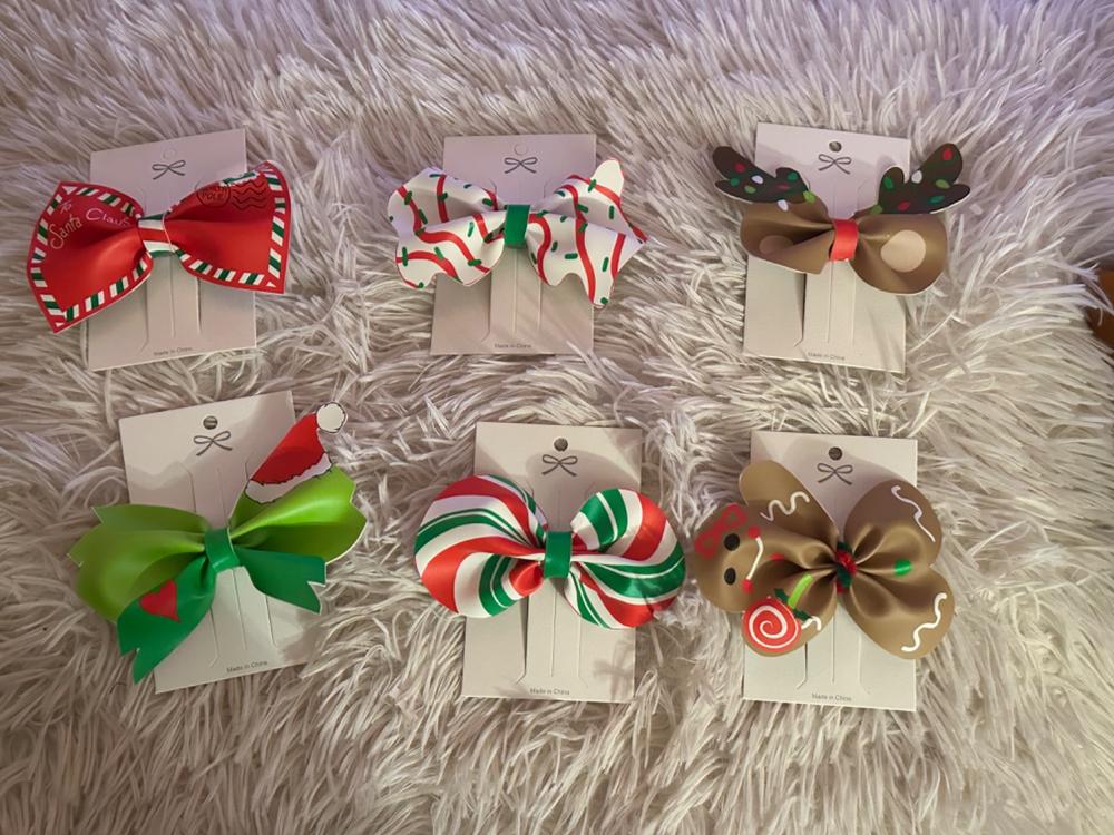 Traditional Christmas Faux Leather DIY Hair Bows & Craft Cutouts - PIPS EXCLUSIVE - Customer Photo From Kim Loranger