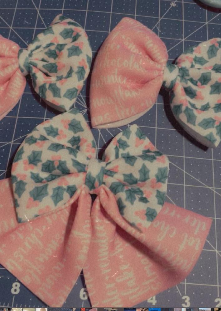 Candy Canes and Stripes Layered Neoprene Hair Bows - DIY - Customer Photo From amiee kermode