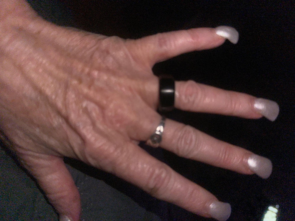 Black Tungsten Ring - Purple EMBR - Customer Photo From Leslie Loesch