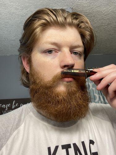 Kent Swept Tail Beard Comb 85T - Customer Photo From Jacob O.