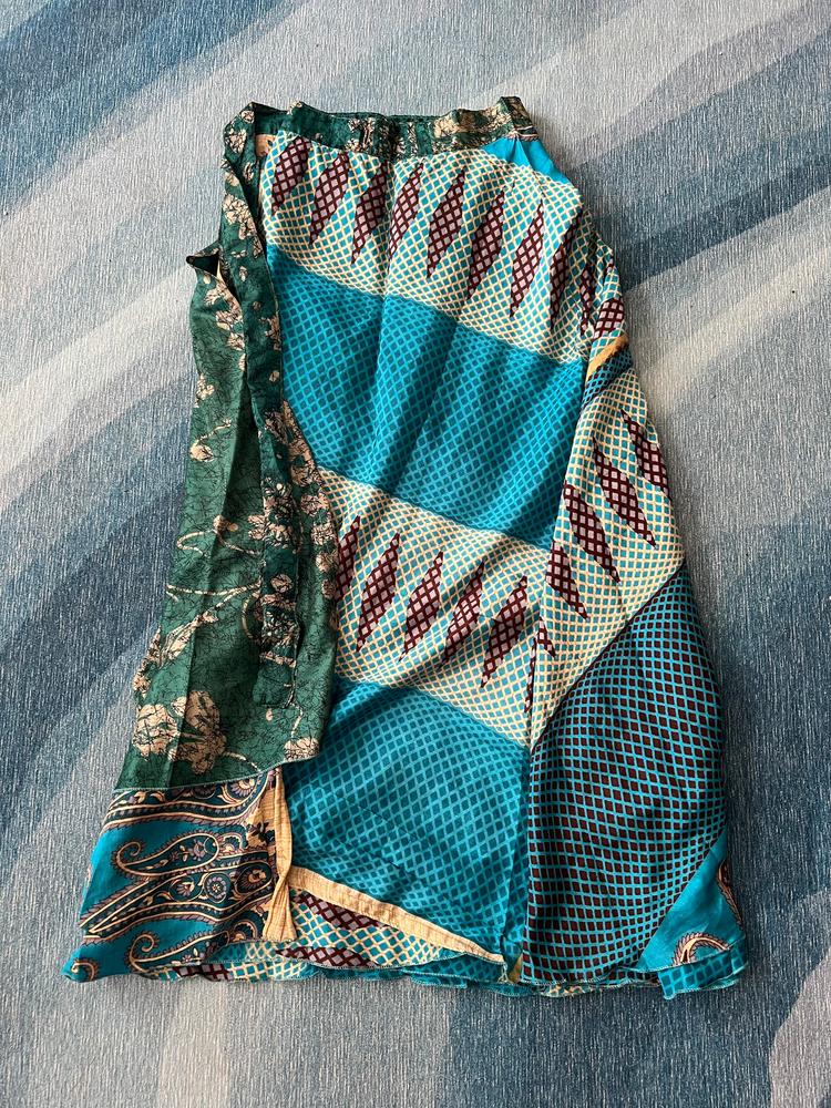 Long Sari Silk Wrap Skirt - Customer Photo From Cheyenne