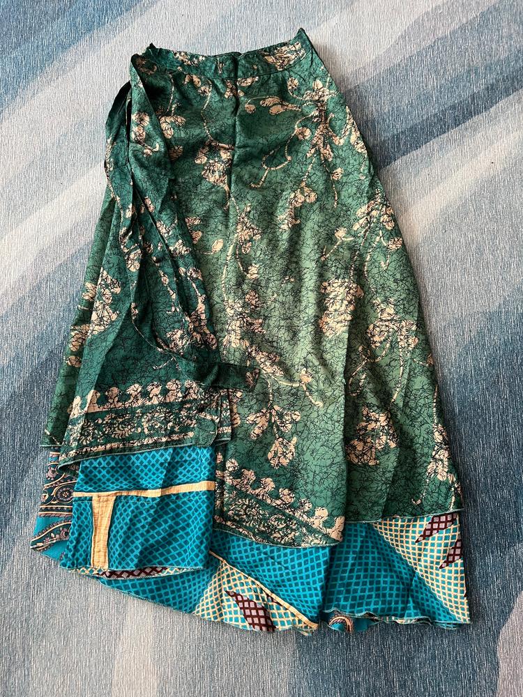 Long Sari Silk Wrap Skirt - Customer Photo From Cheyenne
